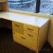 Blonde U/C Suite Desk with Pigeon Hole Overhead and Storage